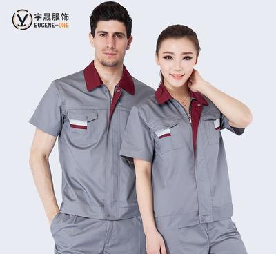 【惠州廠家定做短袖工程服 勞保工作服 員工工裝 工衣可印繡LO】?jī)r(jià)格_廠家_圖片